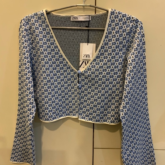 Zara Jacquard Knit Cardigan - Picture 3 of 8